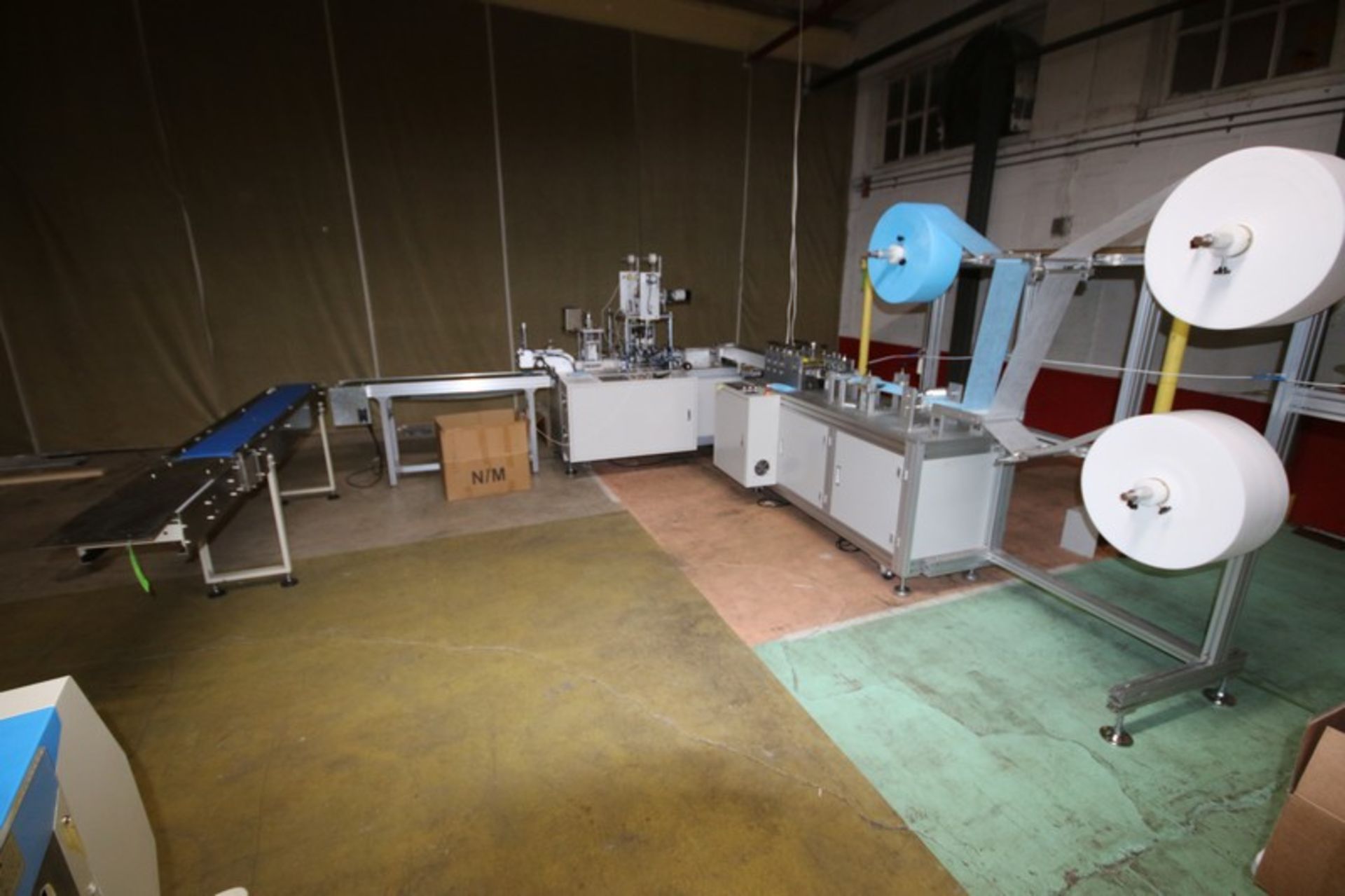 Ultra-Sonic Mask Manufacturing Line, Includes Mask Weave Machine, Nose Bridge and Ear Loop