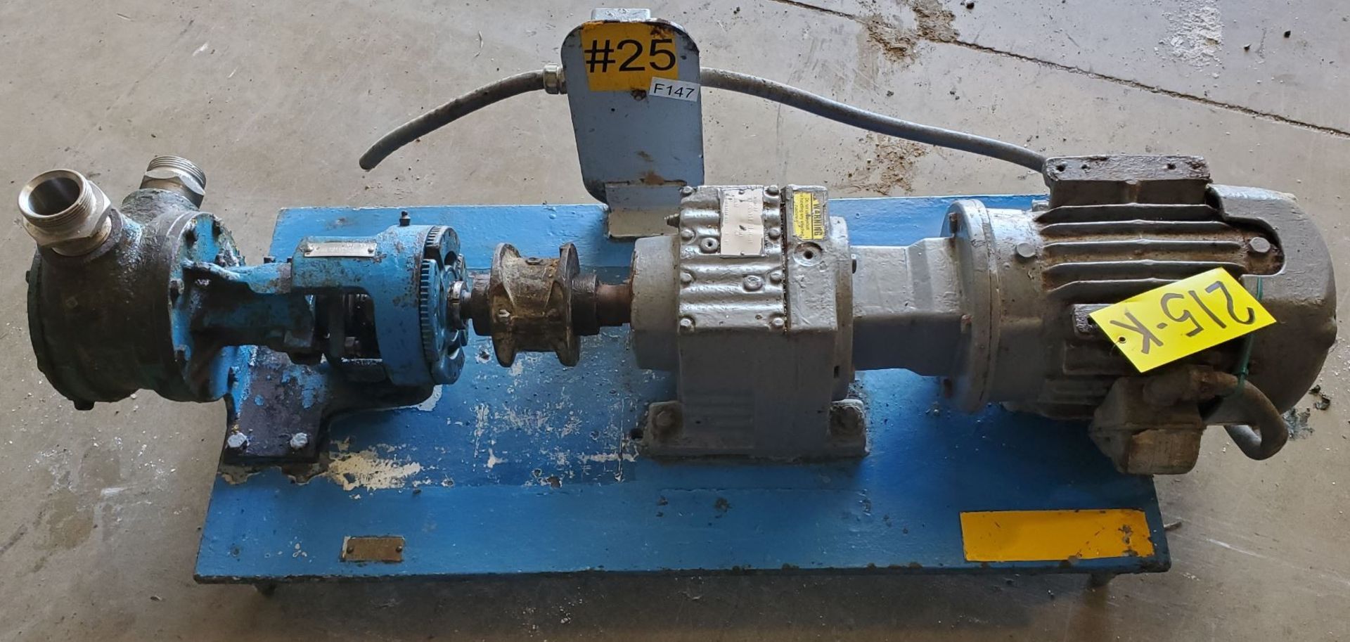 Viking Pump Model KK124A on base, Gear Box and Dual Voltage (230/360) 1740 RPM 2HP Motor, - Image 2 of 5