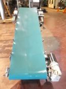 Wieland Engr. Aprox. 22" x 86" Inclined Troughing Blue Belt Sanitary Conveyor, S/N A555004, Last