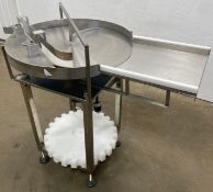 Stainless Steel Unscrambler Station, Approx Dims: 43 x 30 x 43, ($25 Basic Lift & Load, $100 to