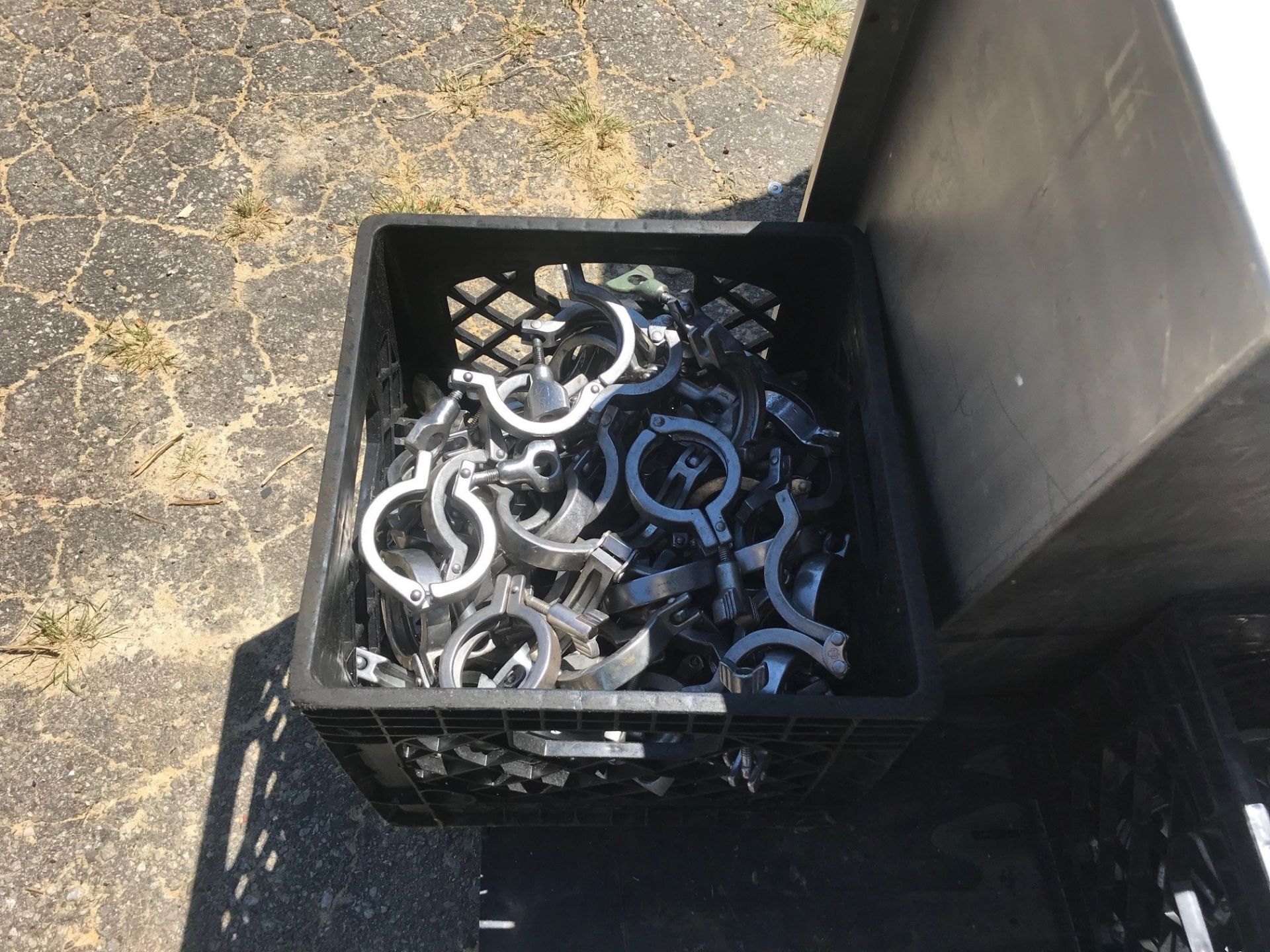 (100) 2" S/S Clamps (Loading Fee $50) (Located Union Grove, WI)