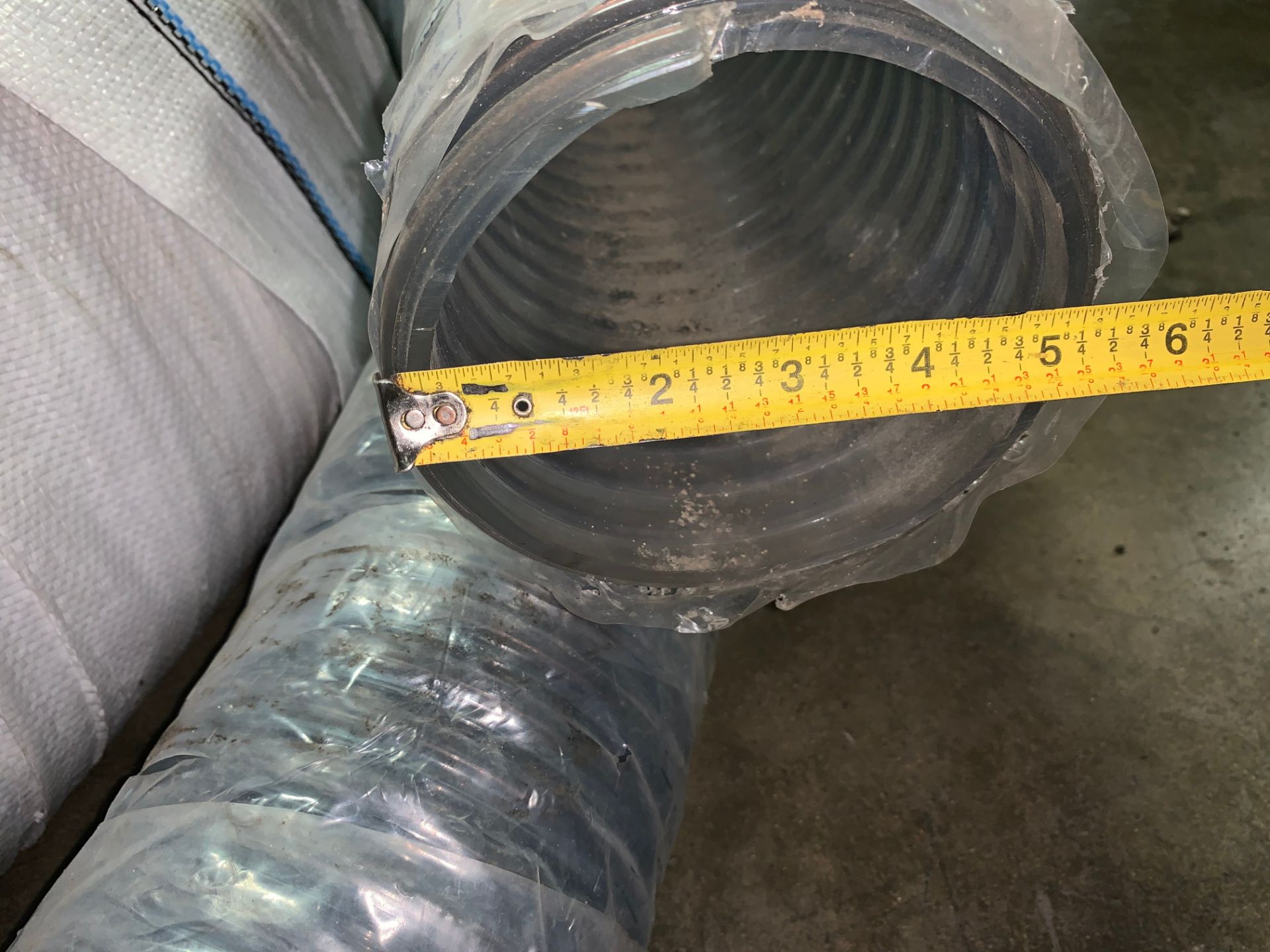 Never used approx. 50 ft of 5" Diameter reinforced plastic tubing (LOCATED IN IOWA, RIGGING INCLUDED - Image 4 of 6