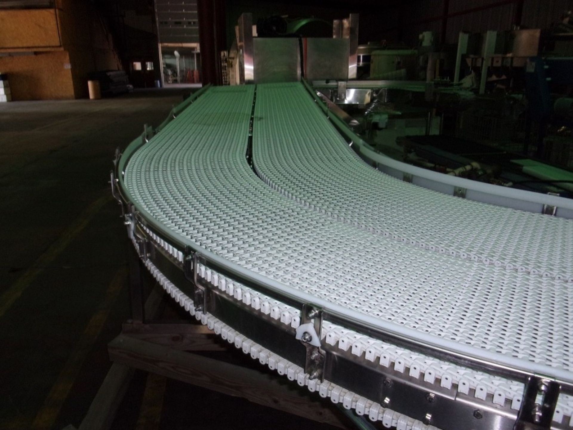 Spantech Dual Lane S/S Sanitary Belt Conveyor, with Dual Intralox Belts - Each Belt 18" W, Aprox. 11 - Image 6 of 11