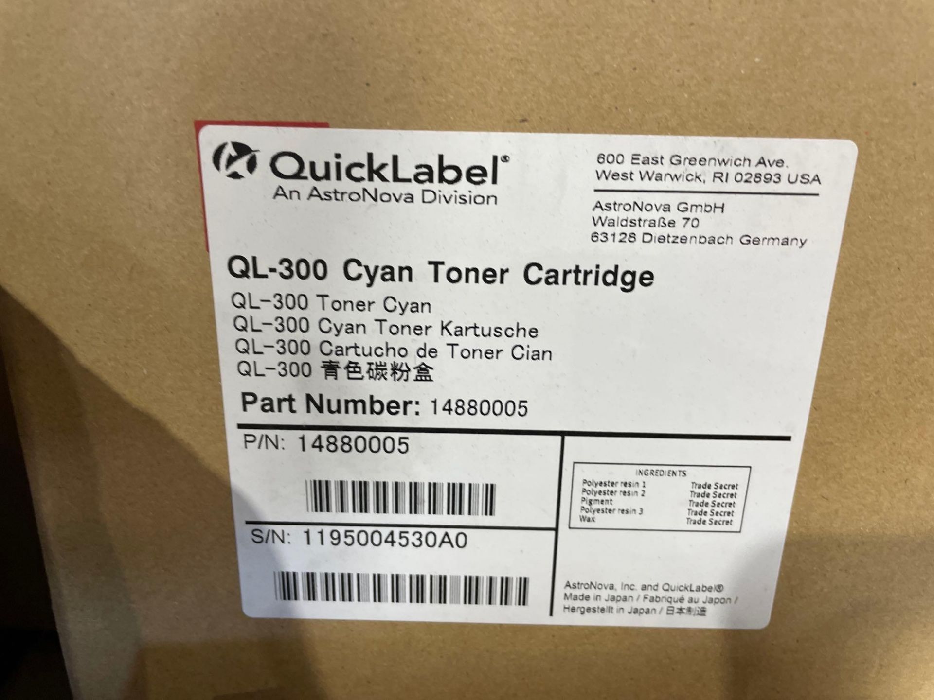 Mke: QuickLabel AstroNova Division, Model: QL-300, Type: Five-Color Label Printer , Ink Type: Toner, - Image 18 of 21