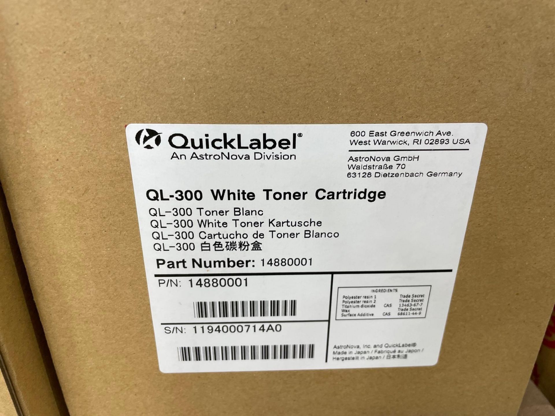 Mke: QuickLabel AstroNova Division, Model: QL-300, Type: Five-Color Label Printer , Ink Type: Toner, - Image 20 of 21