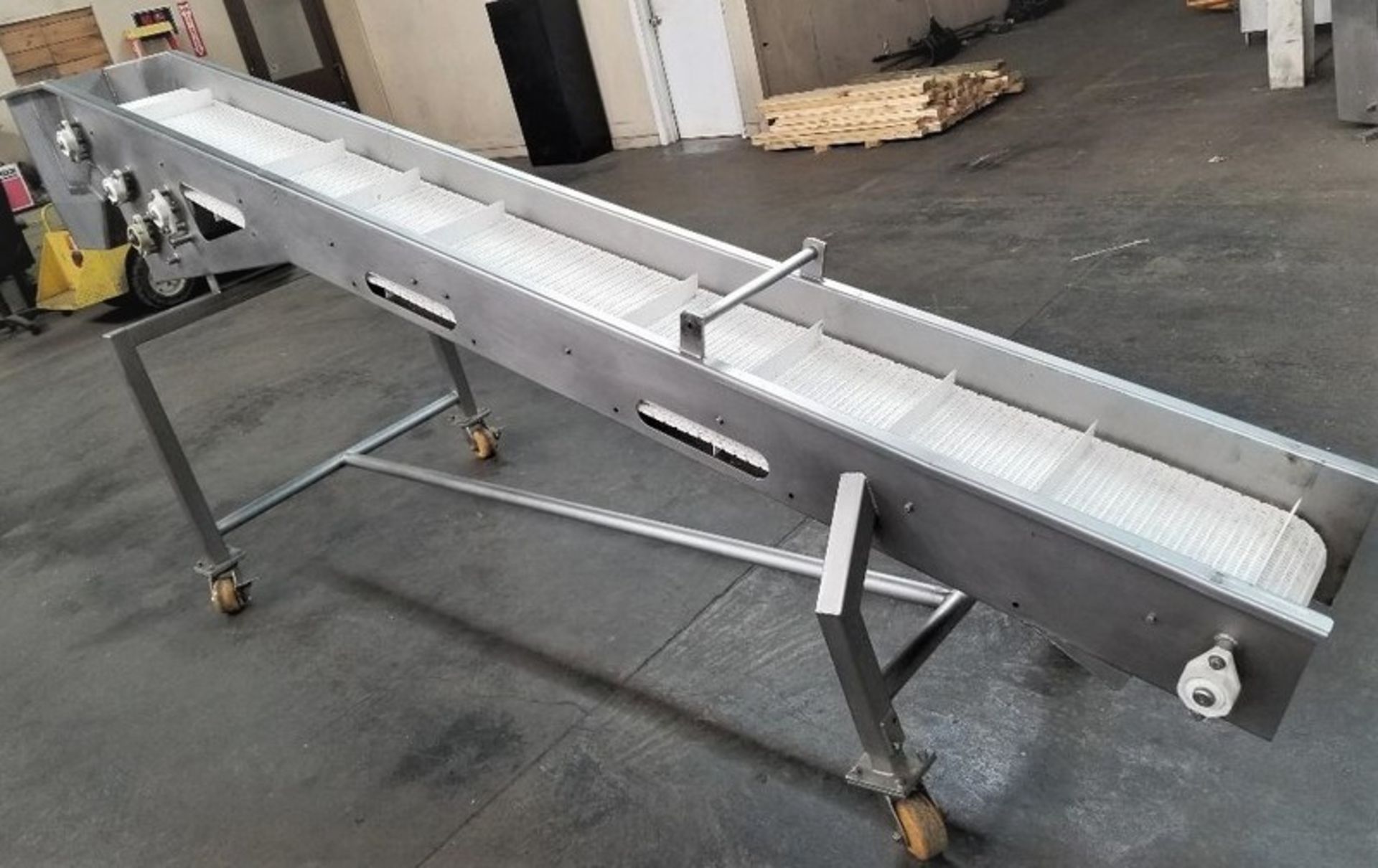 Marchant Schmidt S/S Incline Cleated Conveyor, Aprox. 12" W X 130" L, Unit last used the food - Image 4 of 10