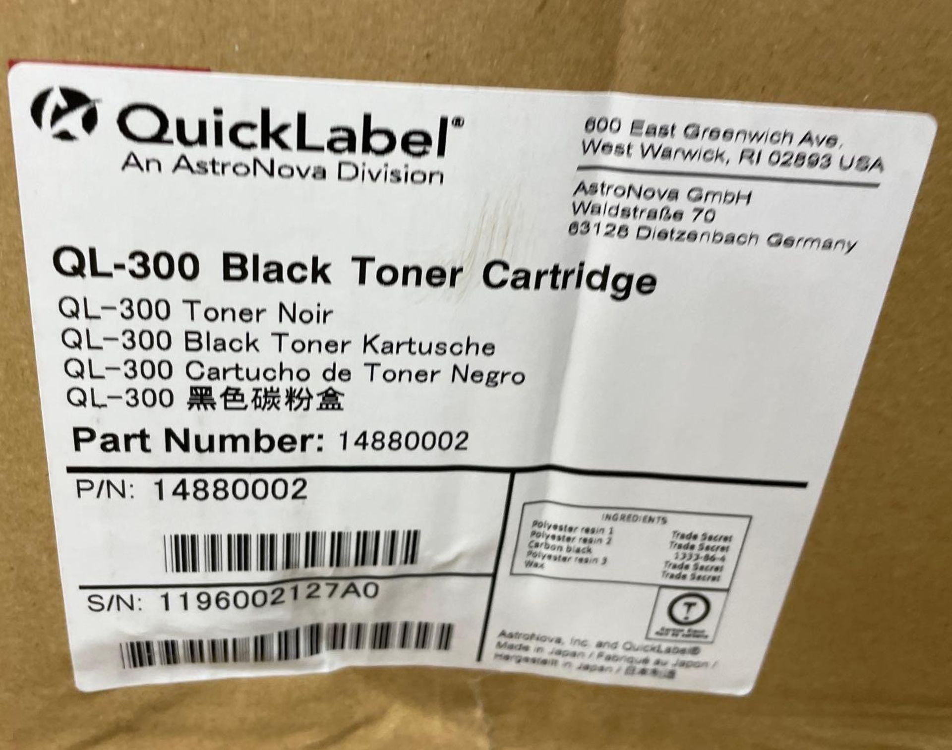 Mke: QuickLabel AstroNova Division, Model: QL-300, Type: Five-Color Label Printer , Ink Type: Toner, - Image 21 of 21