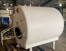 1000 Gallon Jacketed Insulated Stainless Steel Horizontal Storage Tanks, horizontal mixer. (