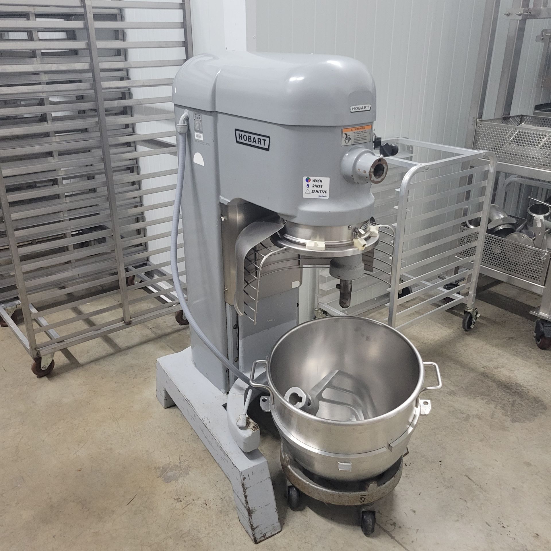 Hobart 60 Qt. Mixer, Model H-600T, S/N 31-111-067, 2 hp, 200 V, 1725 RPM, 3 Phase (Load Fee $75)