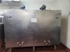 Dairy Craft 2 Compartment x 600Gallon Jacketed S/S Tank, S/N 1516, Tank is in Nice Condition,