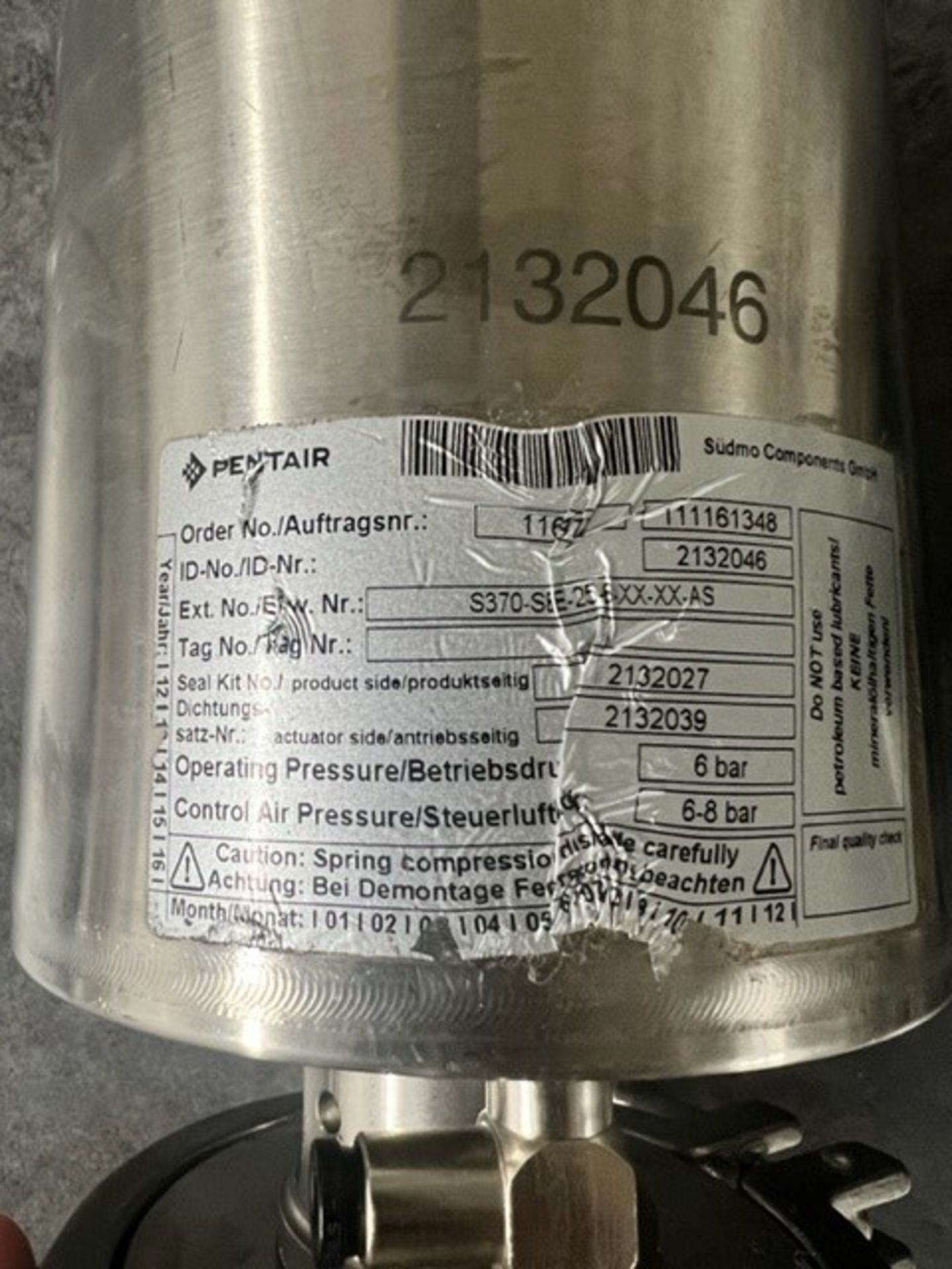 (2) Sudmo 2.5" 3-Way Air Valves with Stainless Stem (Load Fee $50) (Located Harrodsburg, KY) - Image 2 of 3