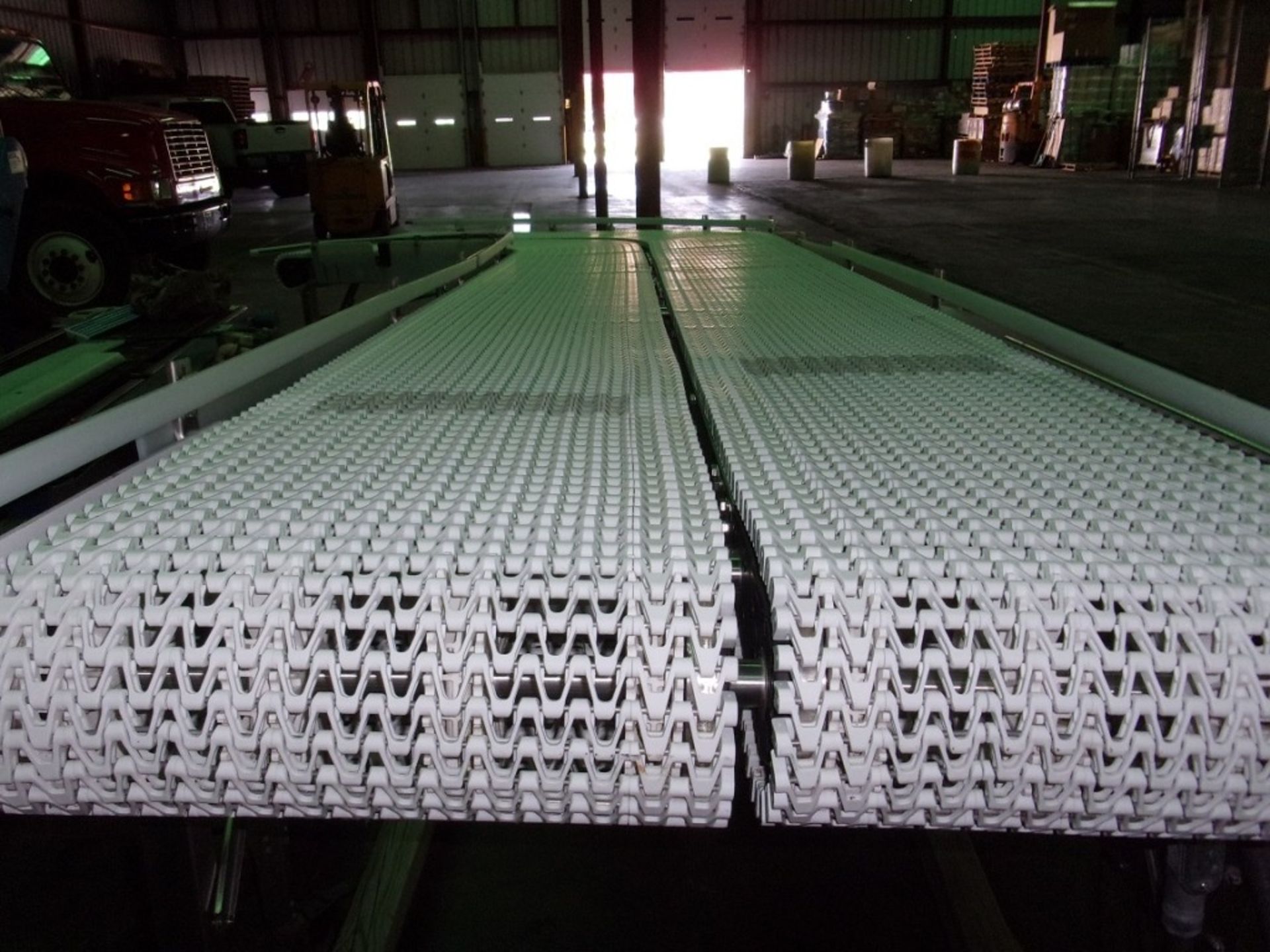 Spantech Dual Lane S/S Sanitary Belt Conveyor, with Dual Intralox Belts - Each Belt 18" W, Aprox. 11 - Image 2 of 11