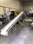 Keenline 10 Inch Wide S/S Sanitary Incline Intralox Belt Conveyor, S/N 17677SAR - Variable Speed