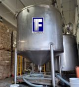 Feldmeier Aprox. 1,600 Gal. S/S Single Wall Cone-Bottom One Mixer Only Mixing Tank (Loading Fee