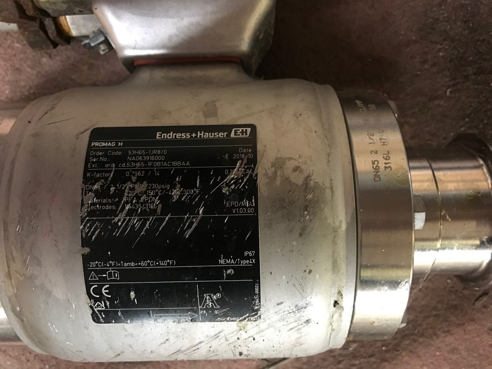 Endress-Hauser 2.5" Digital Flow Meter (Loading Fee $50) (Located Hartsville, TN) - Image 2 of 2