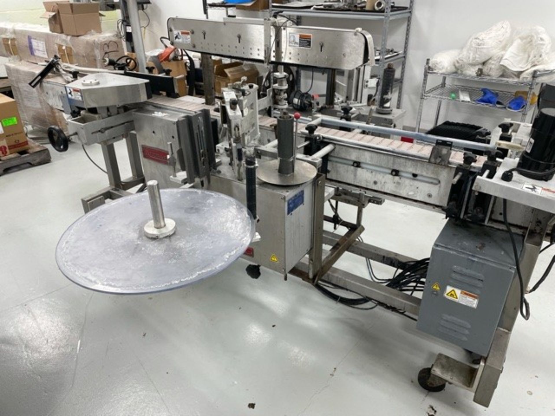 Accuply Front and Back Labeler, Currently Set Up for Only One Side But Can Be Converted Back to