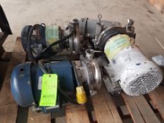 Pallet of 4 Motors and Pumps (Loading, Rigging & Site Management Fee $50.00 USD) (Located Fort