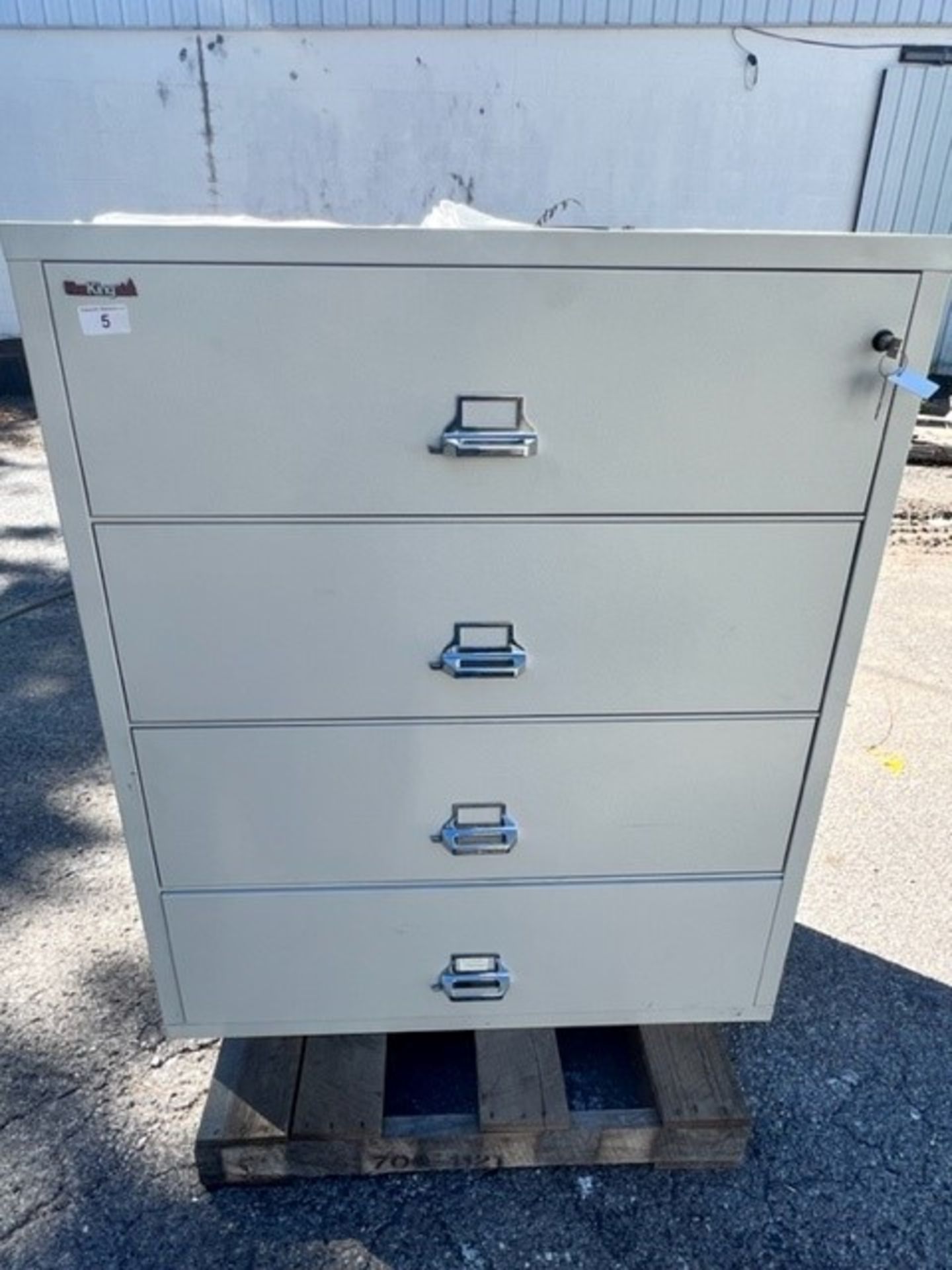Fire King 4-Drawer Lateral File Cabinet with (2) Keys, Like New Condition, Aprox. 22" L x 53" Tall x