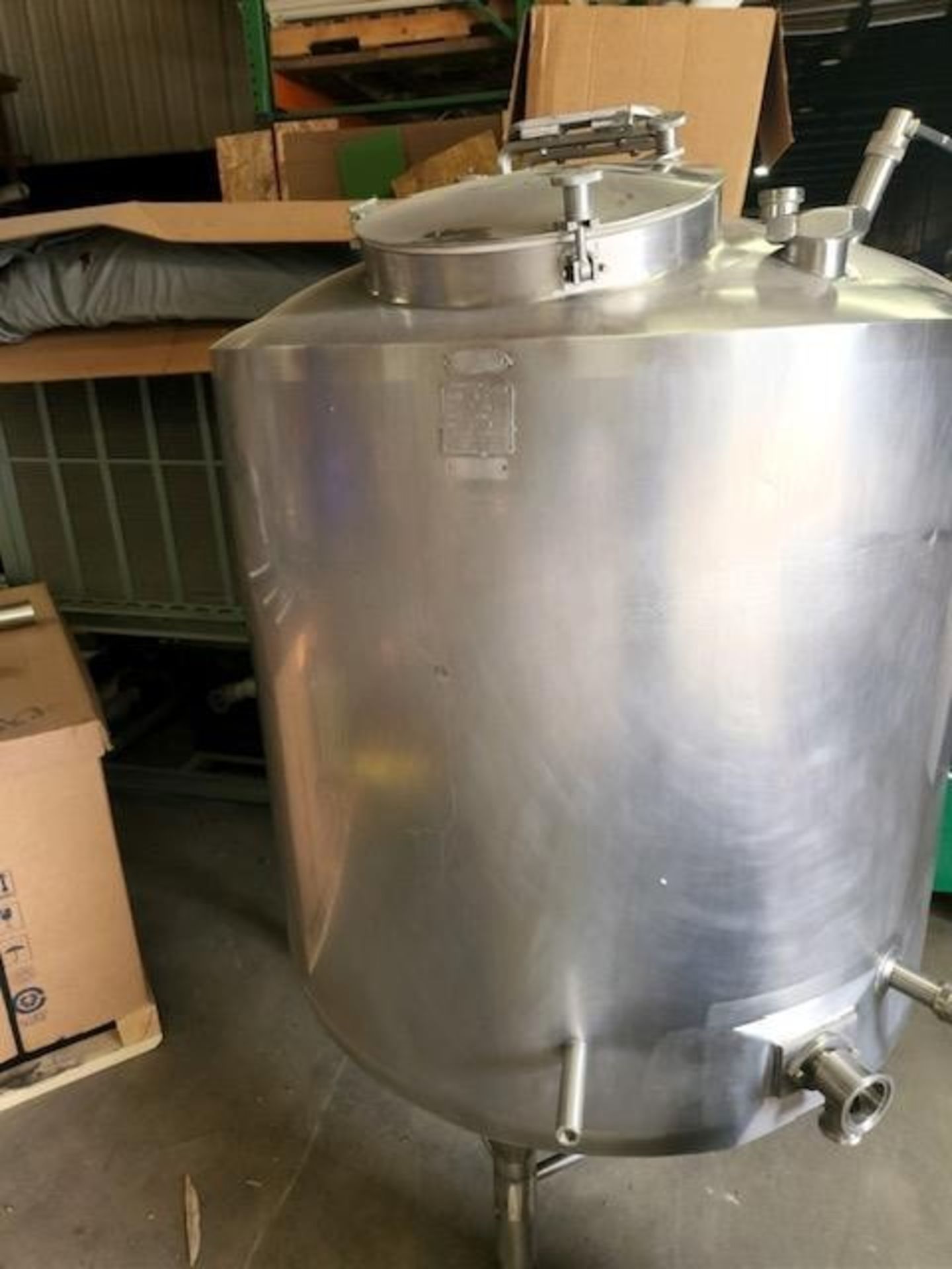 Walker 300 Gal. S/S Sanitary Jacketed Agitated Processor, Model PZ-P with Dome-Top, Flat Bottom, 2-
