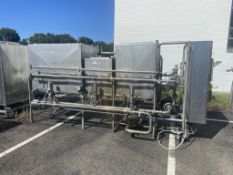 3-Tank CIP System, with (1) Aprox. 350 Gal. Rinse Tank, (1) 250 Gal. Tank, & (1) Aprox. 150 Gal.