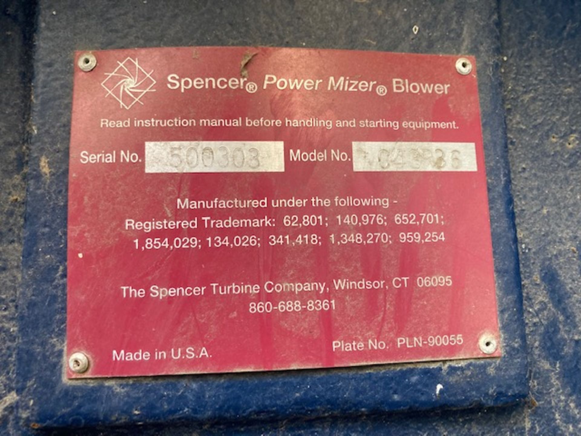 Spencer Power Mizer 150 hp Waste Water Blower, - Image 5 of 5