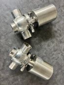 (2) Sudmo 2.5" 3-Way Air Valves with Stainless Stem (Load Fee $50) (Located Harrodsburg, KY)