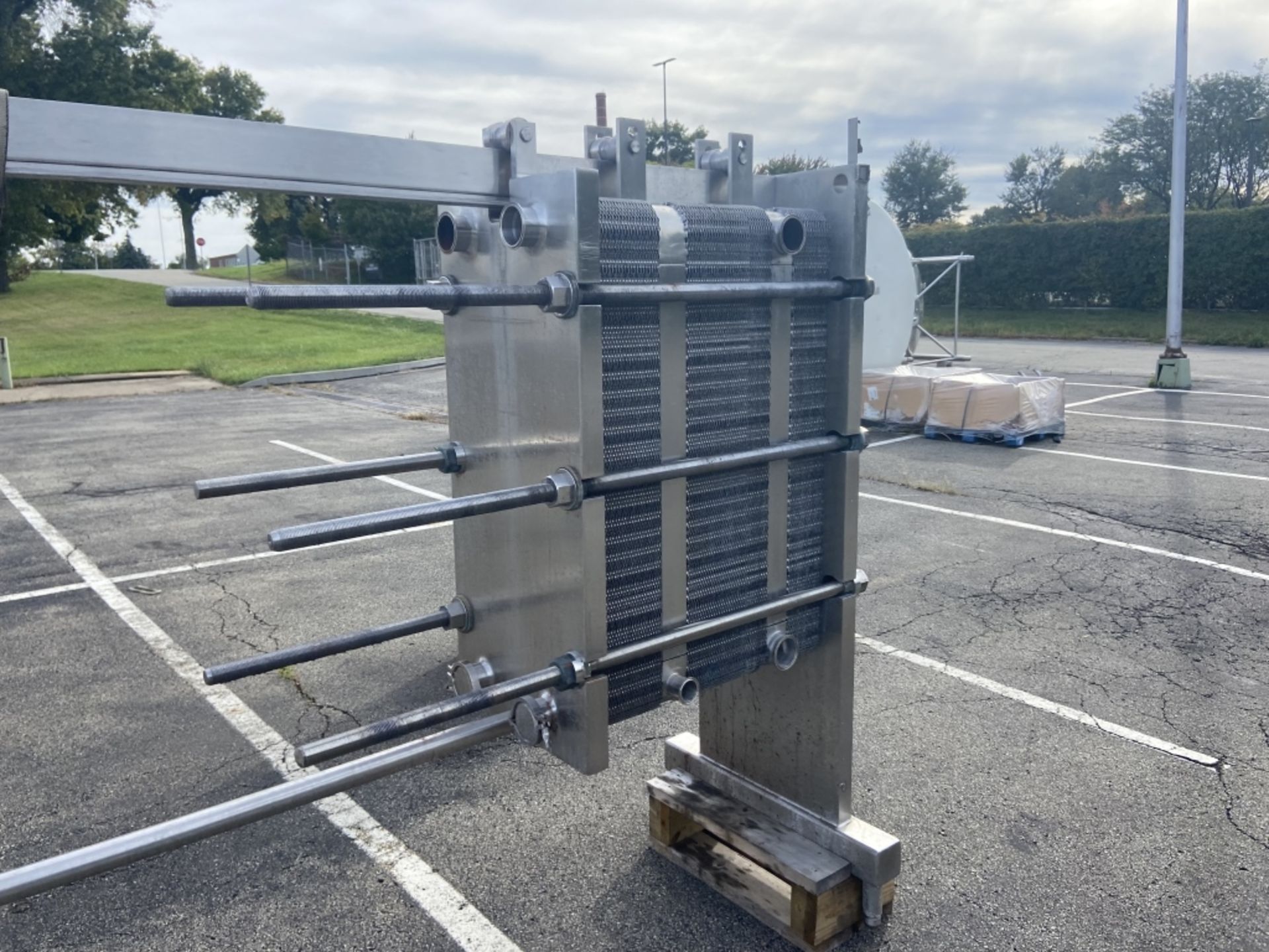 APV 3-Section Plate Heat Exchanger, , M/N SR350SH, S/N 23393, Mounted on S/S Frame (INV#87393)( - Image 2 of 5