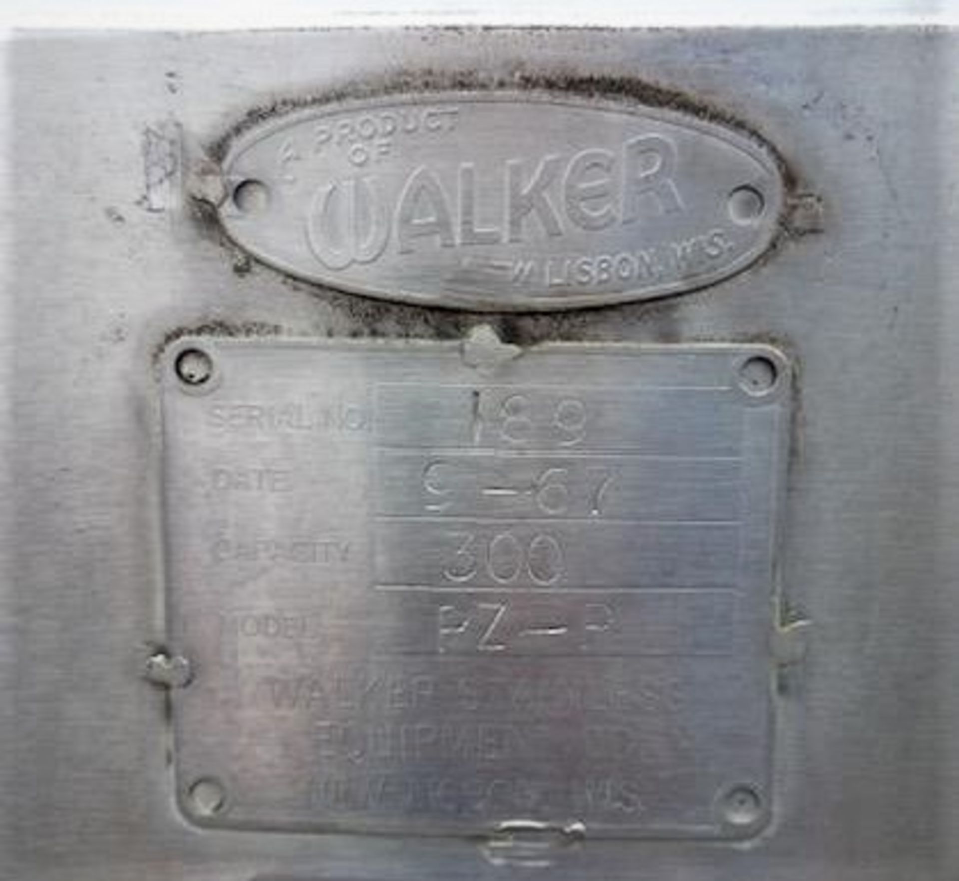 Walker 300 Gal. S/S Sanitary Jacketed Agitated Processor, Model PZ-P with Dome-Top, Flat Bottom, 2- - Image 5 of 5