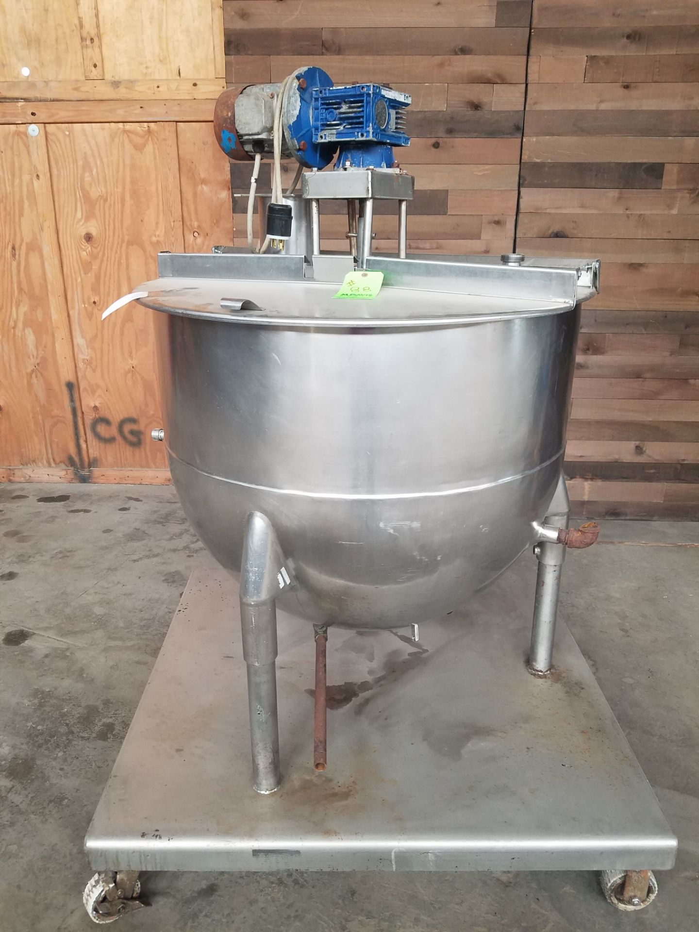 Chicago Stainless Steel 100 Gallon Jacketed Tank, S/N 619 (Loading, Rigging & Site Management Fee