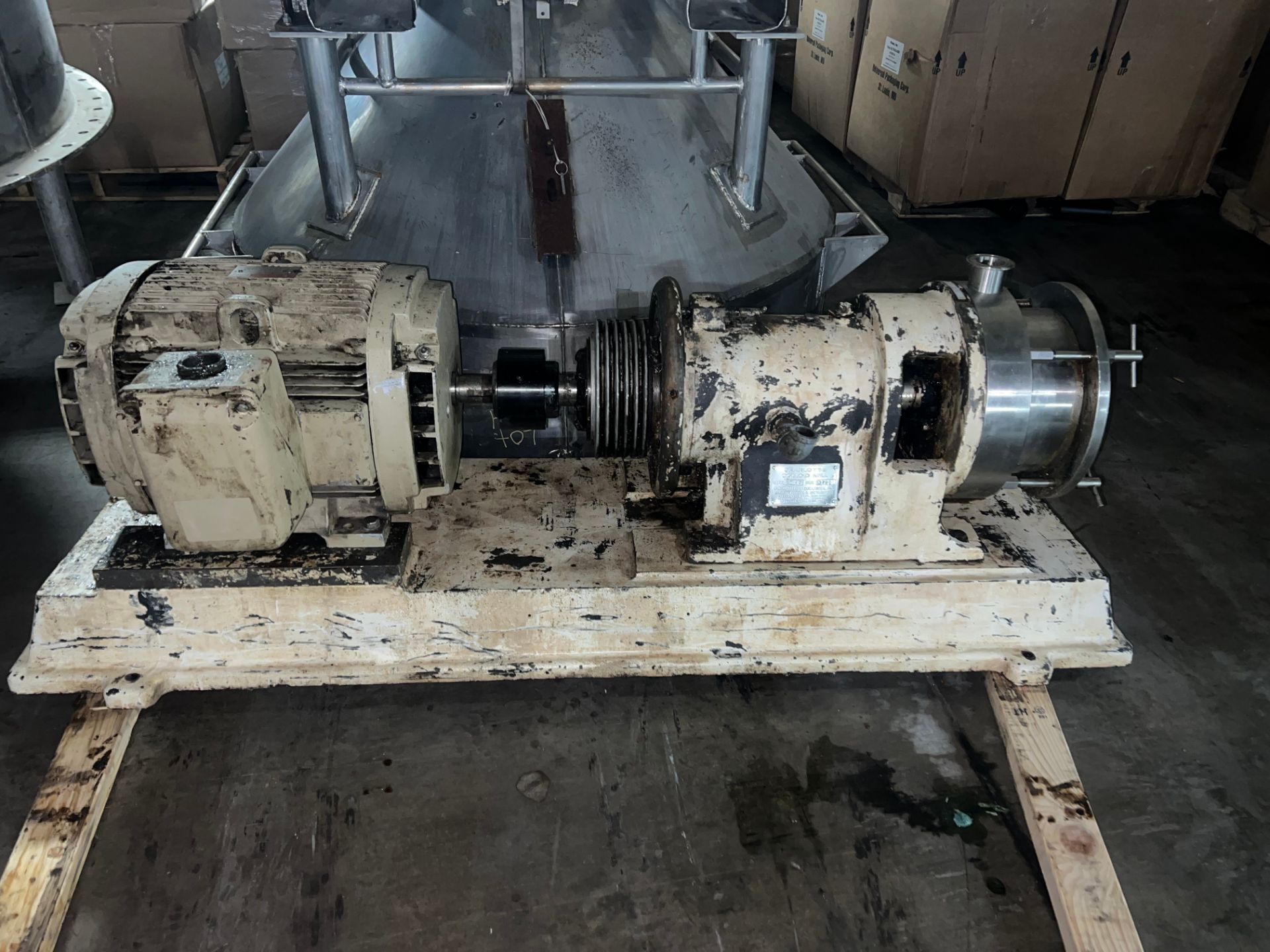 Charlotte Colloid Mill Model SD-40 Stainless Steel, 50HP 3750 RPM Ge Motor (LOCATED IN IOWA, RIGGING