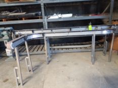 Aprox. 3-1/4" x 144" Plastic Belt Conveyor with 3-1/4" x 132" Plastic Belt Conveyor and Motor