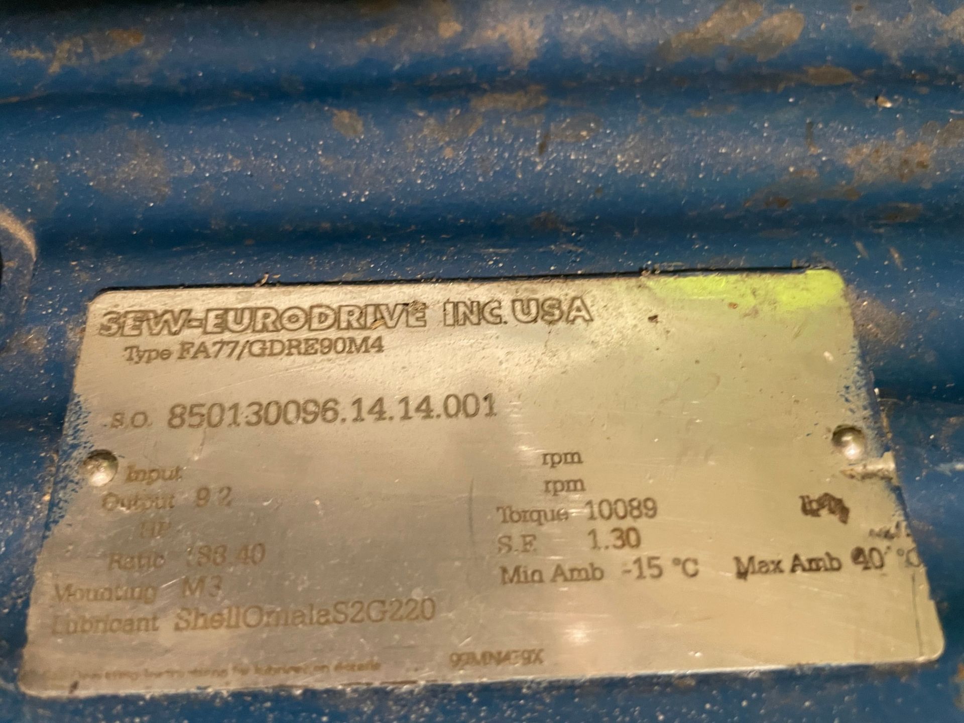 New Gearbox 230/460 V; 1 1/2 HP (Loading Fee $50) (Located Dixon, IL) - Image 2 of 2