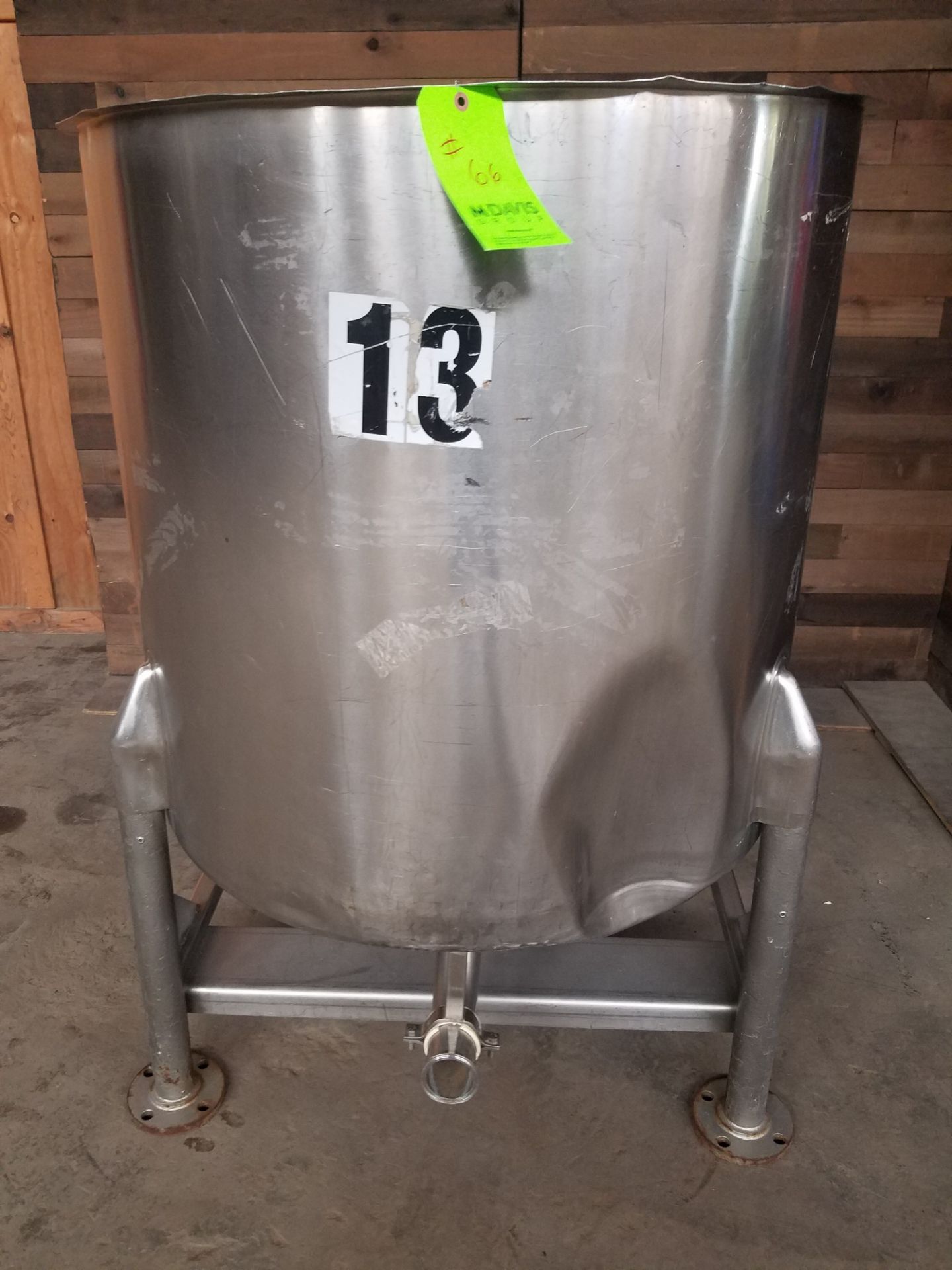 Stainless Steel Mixing Tank, Aprox. 36" wide x 36" high (Located Fort Worth, TX)