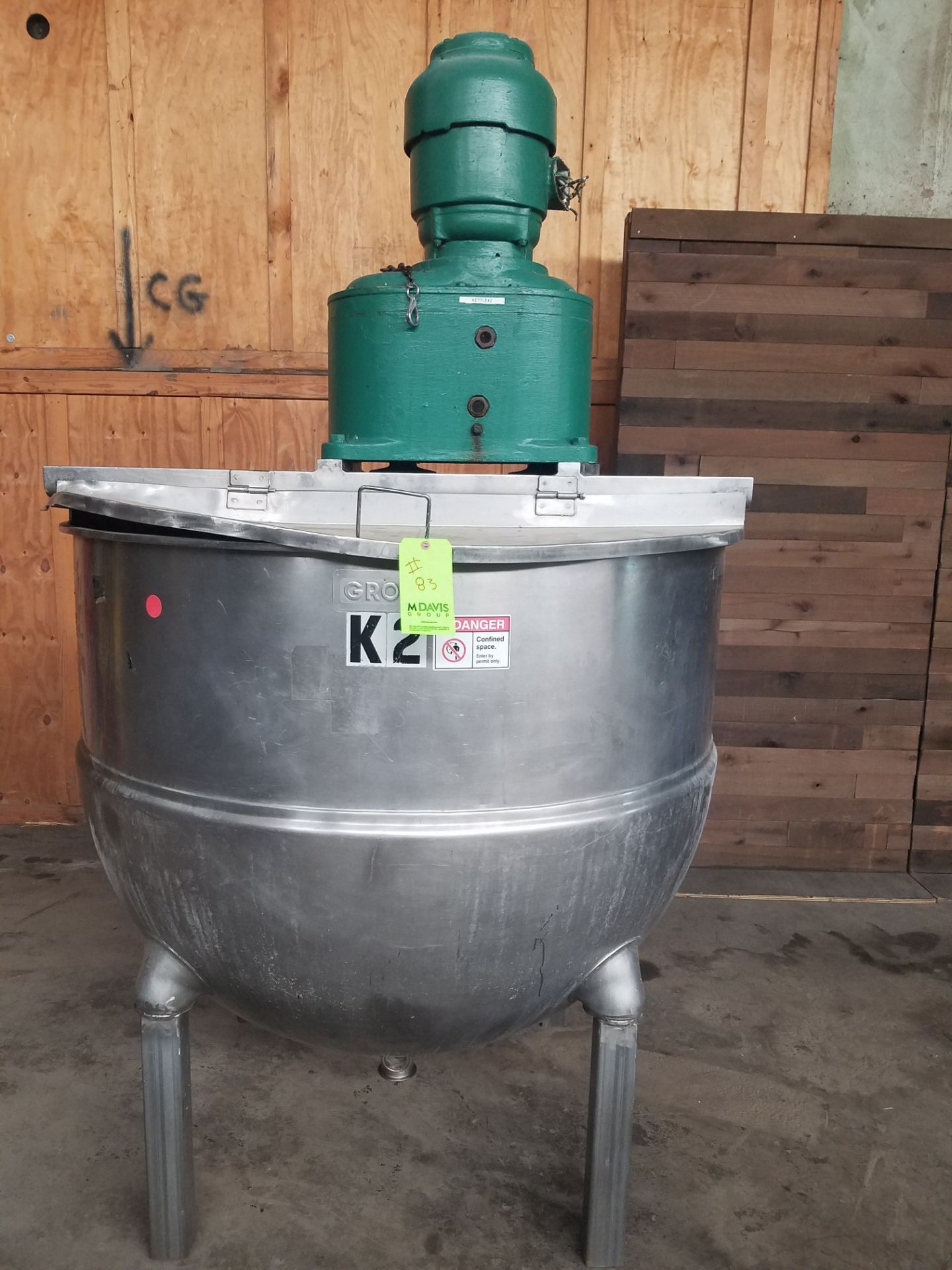 Groen TA-300 SP Stainless Steel Jacketed Kettle, Serial # 05685(Loading, Rigging & Site Management