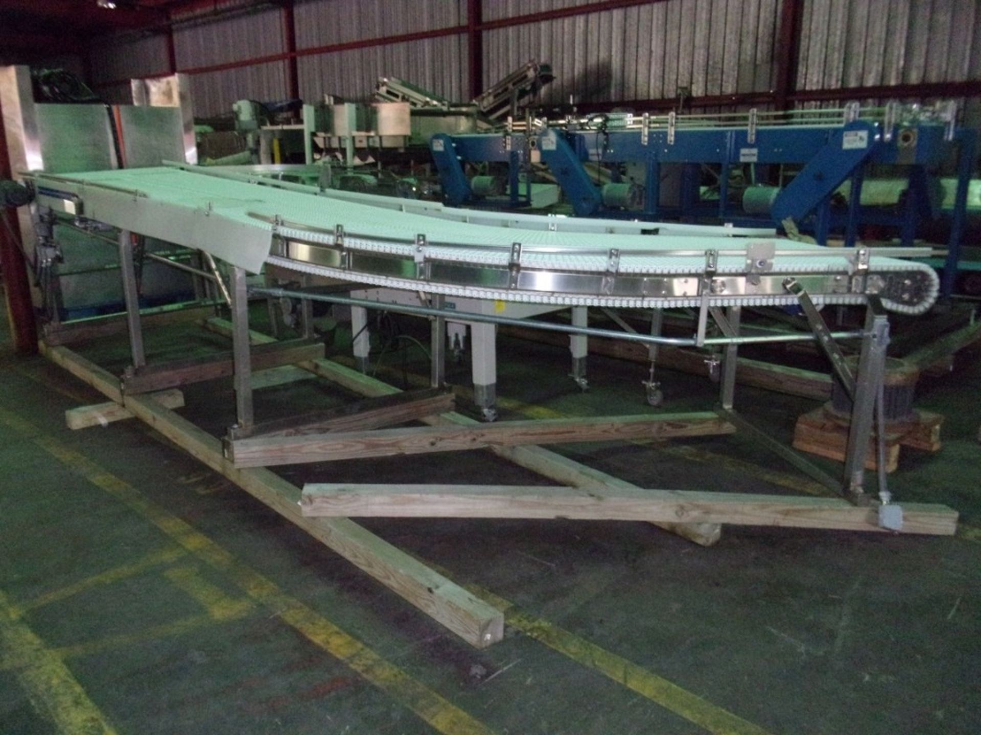 Spantech Dual Lane S/S Sanitary Belt Conveyor, with Dual Intralox Belts - Each Belt 18" W, Aprox. 11 - Image 9 of 11