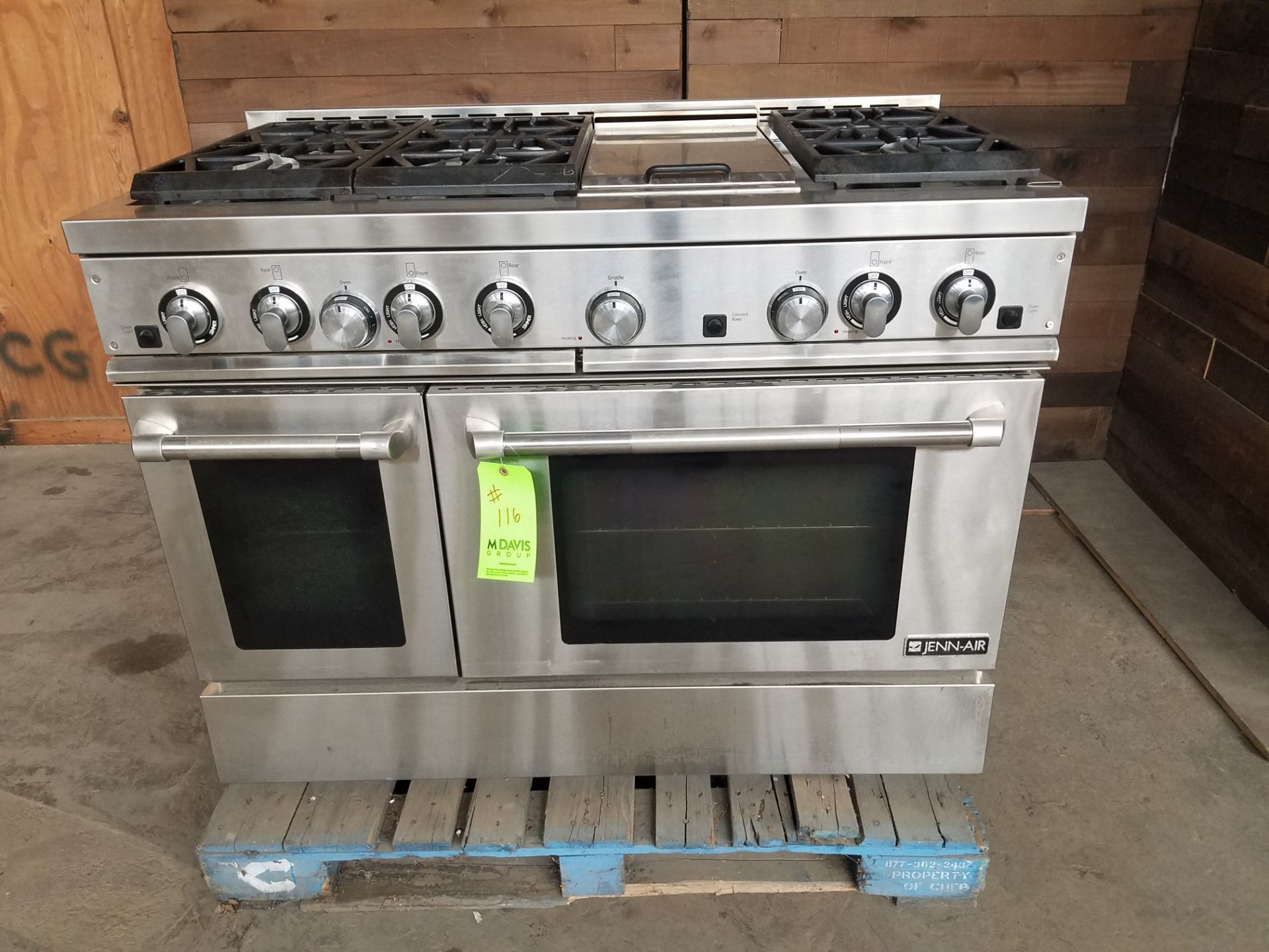 Jenn-Air Maytag PRG4810 Gas Oven, S/N 10000156PC with Griddle, Boiler and 6-Burner Stove