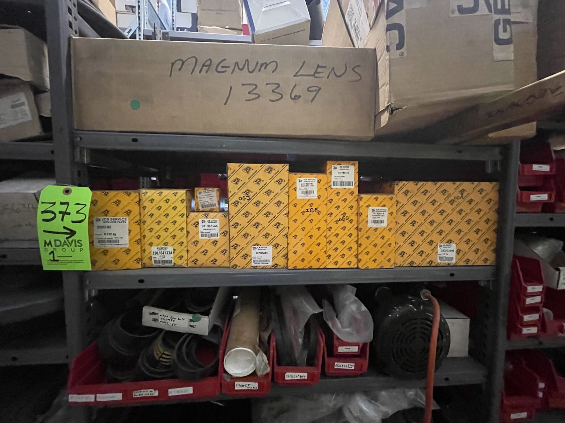 ASSORTED JCB PARTS AND MRO, ELEMENT ASSEMBLIES, FILTERS, ETC (ALL PURCHASES MUST BE PAID FOR AND