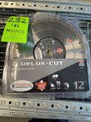 (2) DIAMOND PRODUCTS DELUX-CUT SAW BLADES (SEE PHOTOS FOR DETAILS) (ALL PURCHASES MUST BE PAID FOR