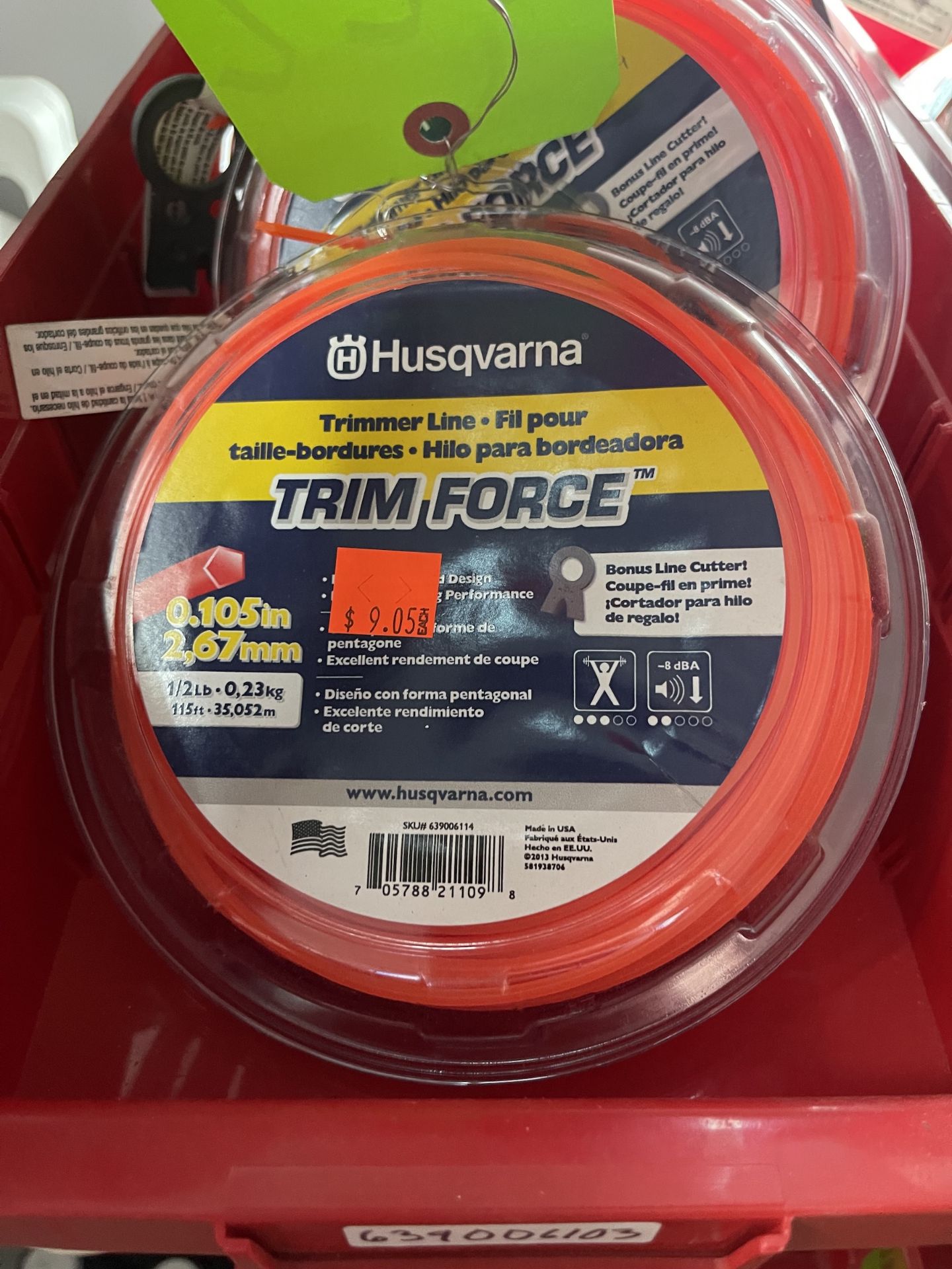 (5) NEW HUSQVARNA TRIMMER LINE (SEE PHOTOS FOR INFORMATION) (ALL PURCHASES MUST BE PAID FOR AND - Image 2 of 3