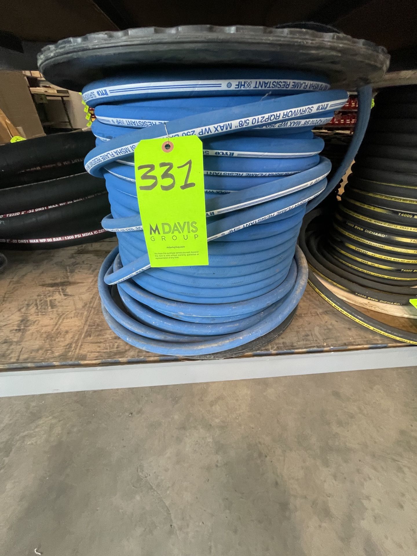 RYCO SURVIVOR RQP HYDRAULIC HOSE 5/8" 3600psi (ALL PURCHASES MUST BE PAID FOR AND REMOVED BY 5/4/22)