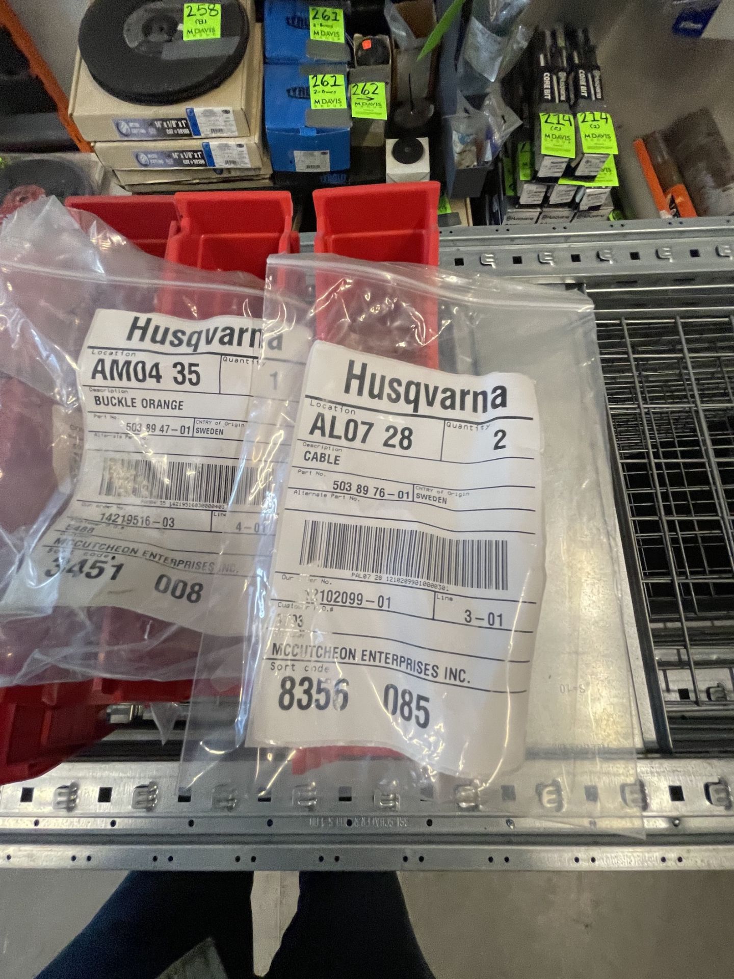 ASSORTED HUSQVARNA PARTS AND MRO (SEE PHOTOS FOR INFORMATION) (ALL PURCHASES MUST BE PAID FOR AND - Image 4 of 11