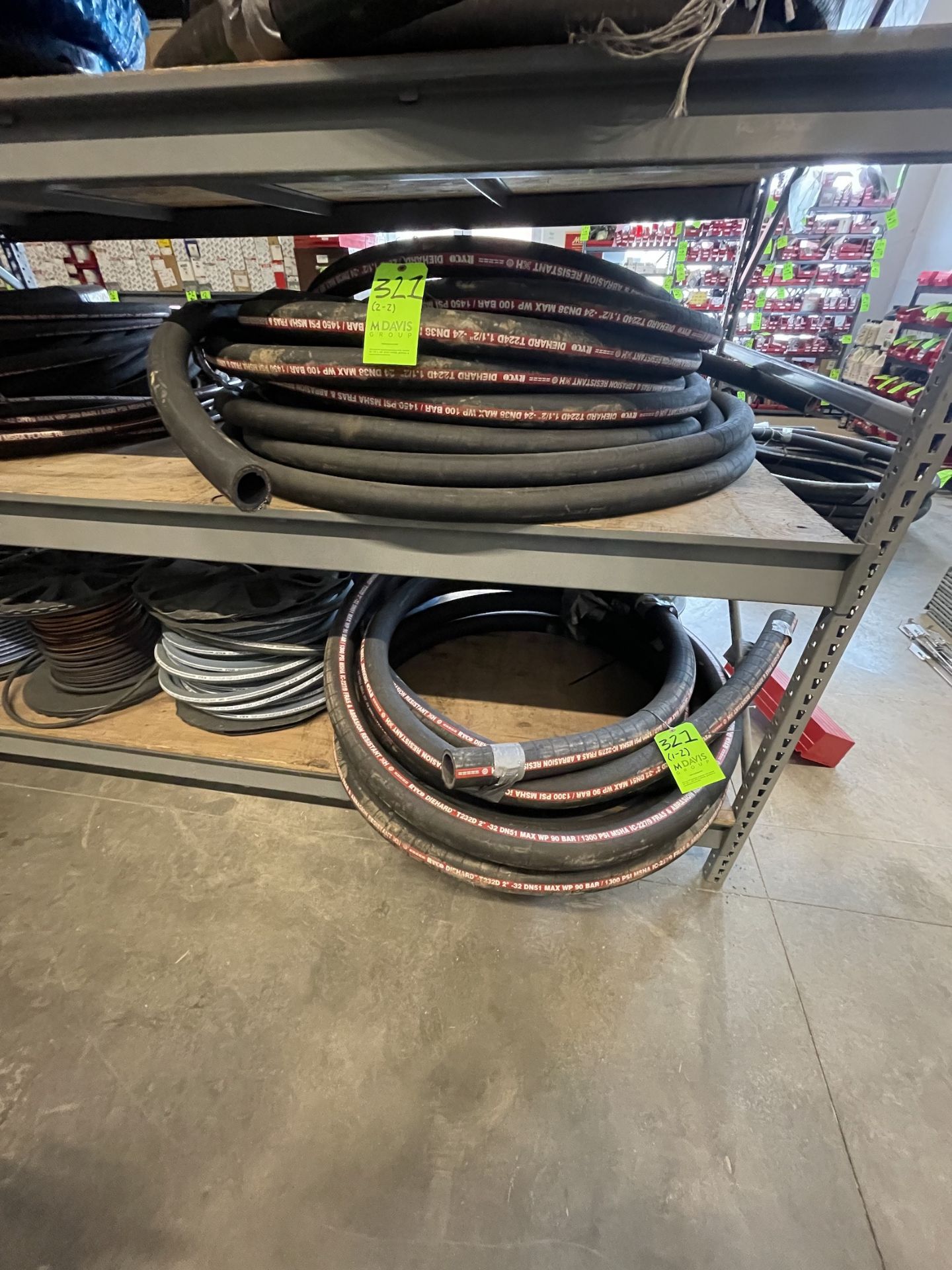 (2) RYCO DIEHARD HYDRAULIC HOSE REELS 1 1/2" and 2" 1450psi (ALL PURCHASES MUST BE PAID FOR AND