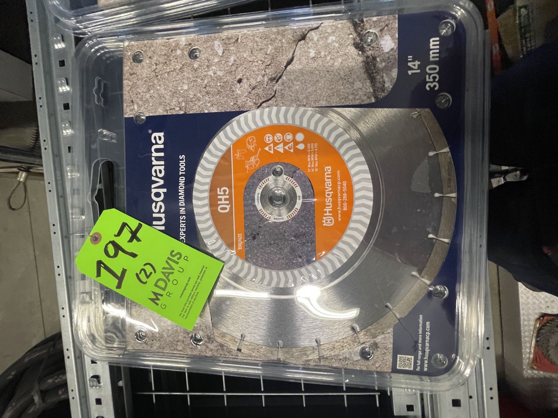 (2) NEW HUSQVARNA QH5 DIAMOND SAW BLADE, 14", 350 MM (ALL PURCHASES MUST BE PAID FOR AND REMOVED