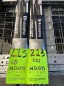 (2) NEW HUSQVARNA CORE BIT, 1.5 14CT B BANNER (ALL PURCHASES MUST BE PAID FOR AND REMOVED BY 5/4/22)