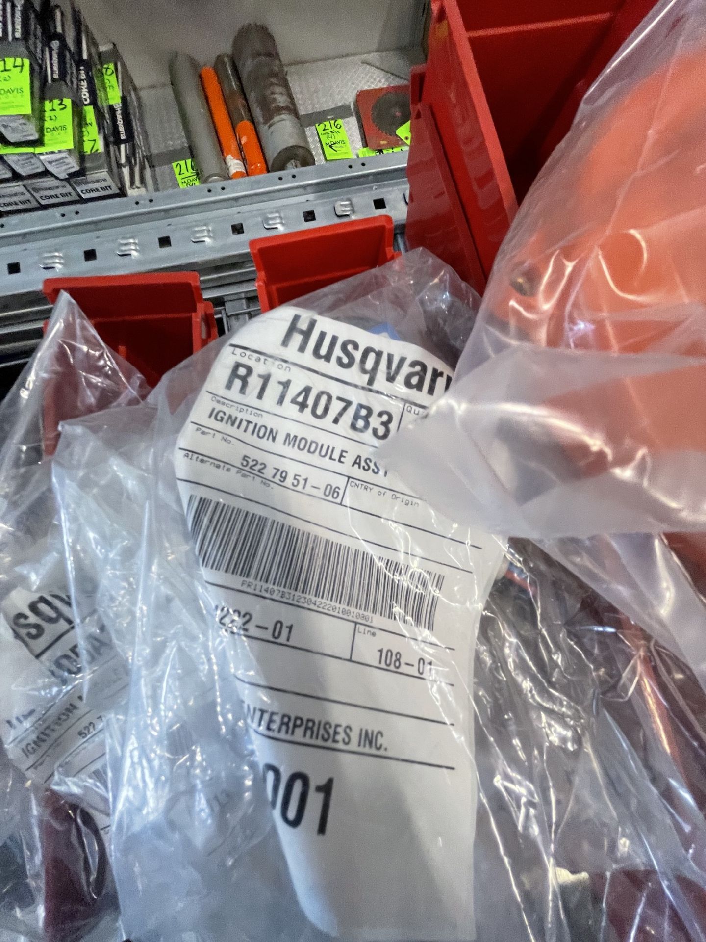 ASSORTED HUSQVARNA PARTS AND MRO (SEE PHOTOS FOR INFORMATION) (ALL PURCHASES MUST BE PAID FOR AND - Image 11 of 12