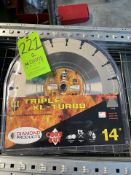 NEW DIAMOND PRODUCTS HIGH SPEED DIAMOND SAW BLADES (SEE PHOTOS FOR DETAILS) (ALL PURCHASES MUST BE