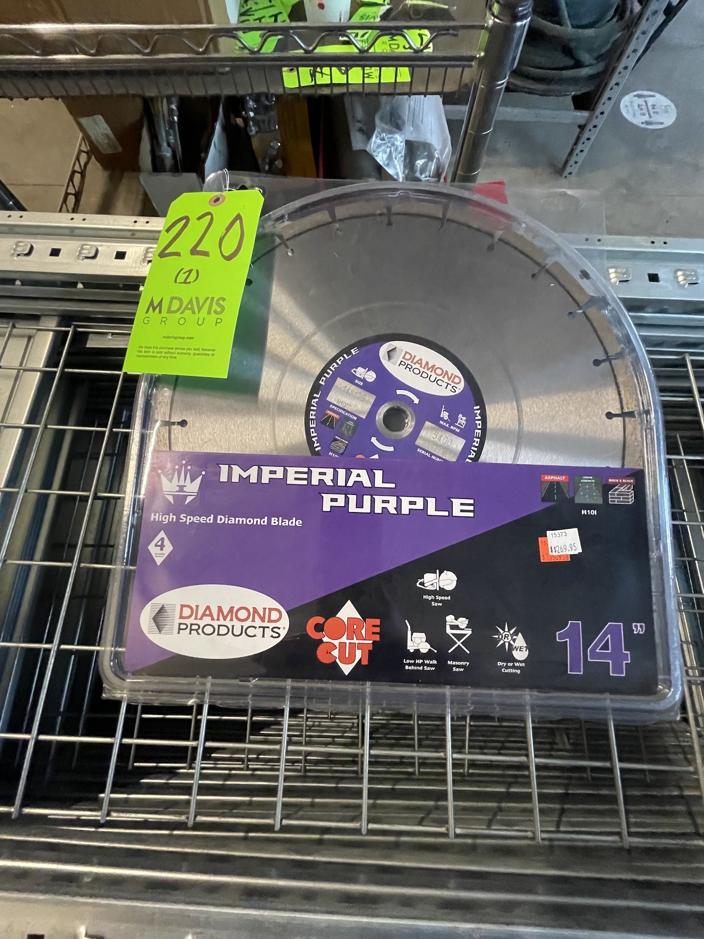 NEW DIAMOND PRODUCTS HIGH SPEED DIAMOND SAW BLADES (SEE PHOTOS FOR DETAILS) (ALL PURCHASES MUST BE - Image 2 of 2