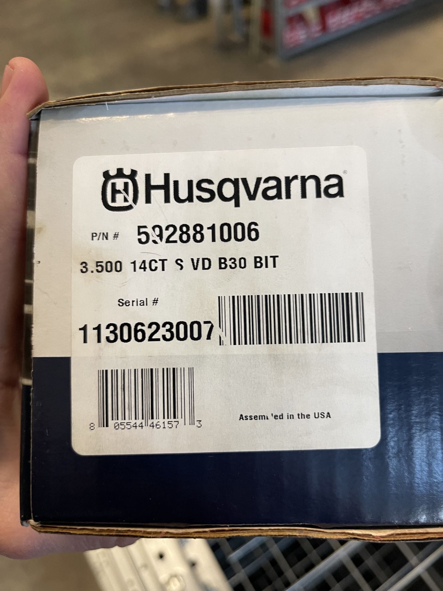 (2) NEW HUSQVARNA CORE BIT, 3.5 14CT S VD B30 BIT (ALL PURCHASES MUST BE PAID FOR AND REMOVED BY 5/ - Image 2 of 3