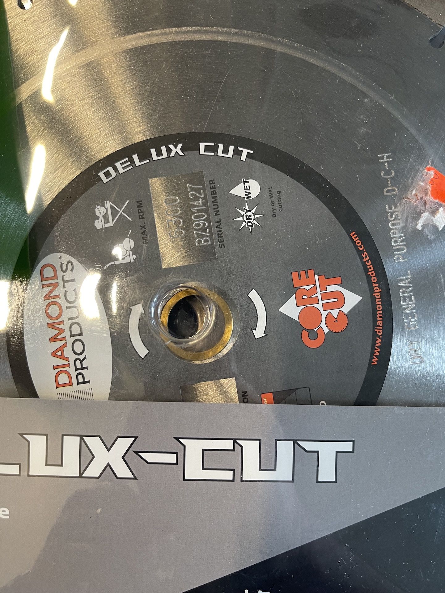 (2) DIAMOND PRODUCTS DELUX-CUT SAW BLADES (SEE PHOTOS FOR DETAILS) (ALL PURCHASES MUST BE PAID FOR - Image 2 of 4