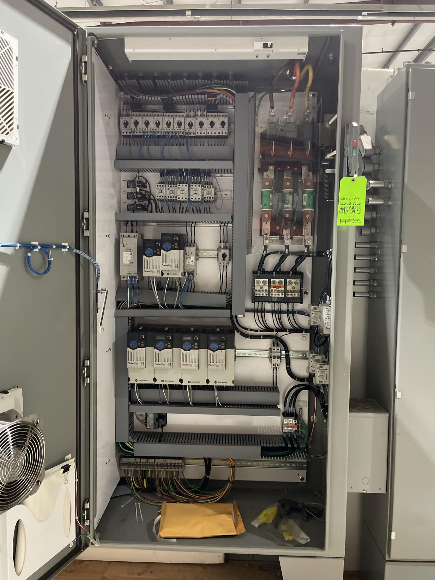SCE - MPE Chainvey Storage Bins & Grinder 2 - Door Control Panel, 6 ft W x 18” D x 7 ft 3” H, with - Image 2 of 3
